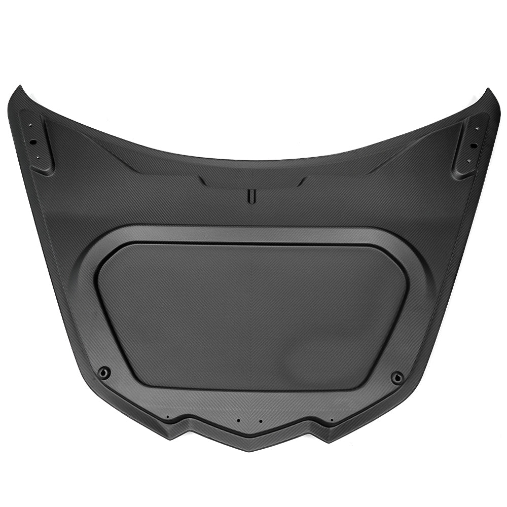 ZR1 Style Dry Carbon Fiber Front Engine Hood Cover For Corvette C8 Stingray Z06 ZR1 2020-2025, Replacement