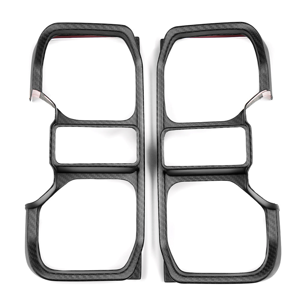 Dry Carbon Fiber Tail Light Lamp Cover Trim For Ford Bronco Raptor 2021-2025, Rear Brake Light Overlays