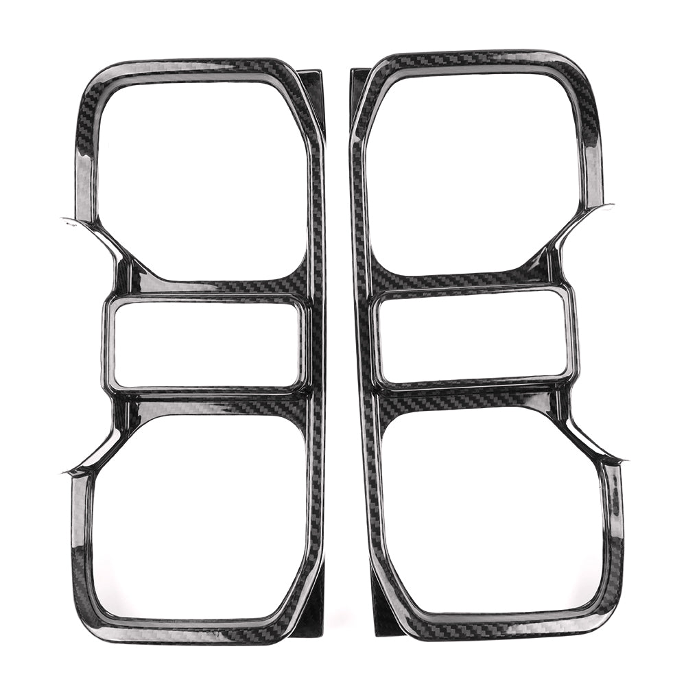 Dry Carbon Fiber Tail Light Lamp Cover Trim For Ford Bronco Raptor 2021-2025, Rear Brake Light Overlays