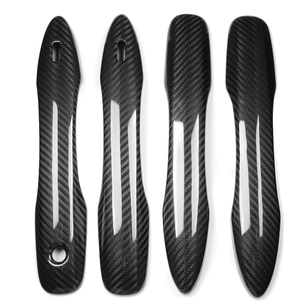 Dry Carbon Fiber 4PCS Door Handle Trim Cover For Toyota GR Corolla Morizo GZEA14 E210 Camry Avalon 2023 2024 2025, Exterior Carbon Accessories