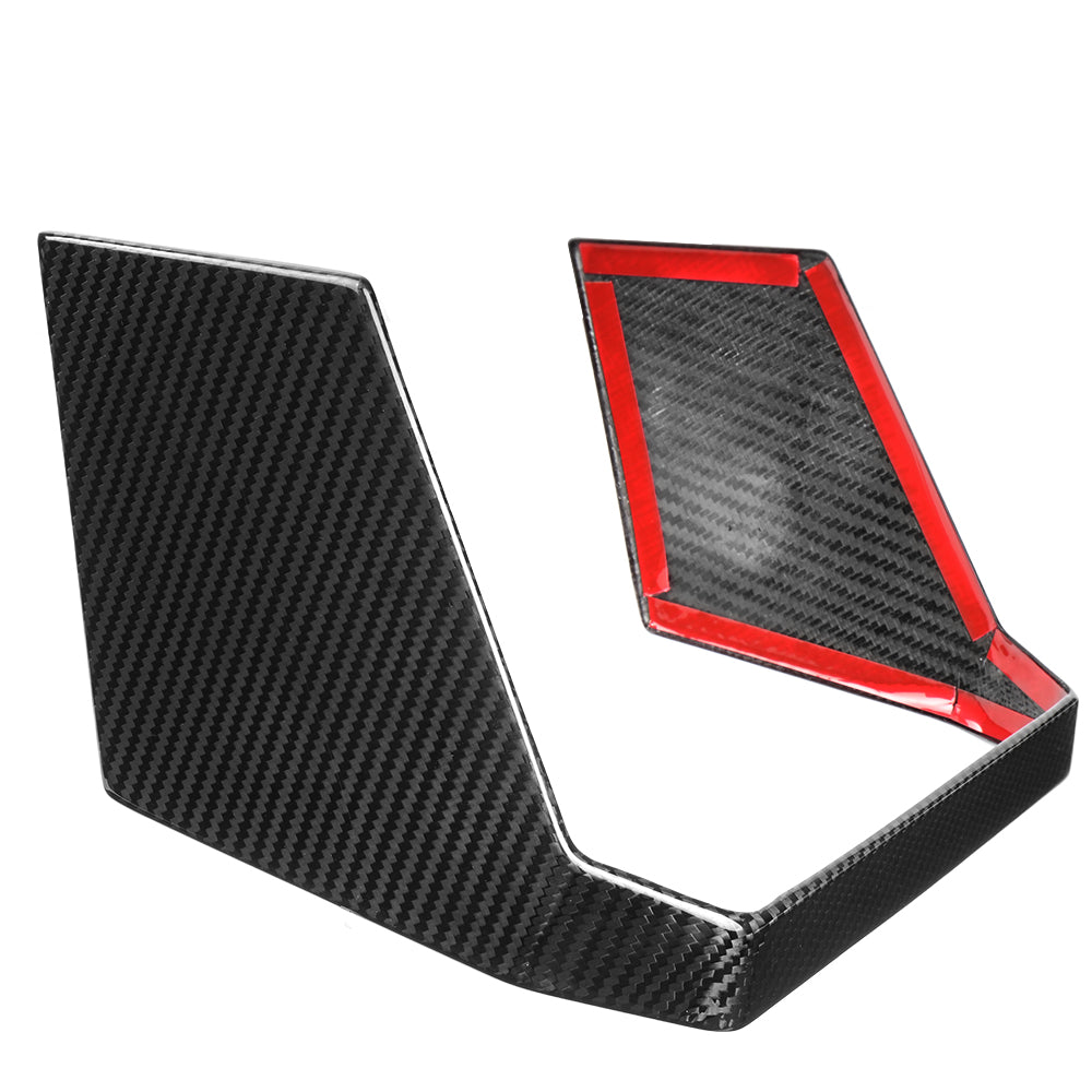 For Tesla Cybertruck 2024 2025 Dry Carbon Fiber Rear Display Lower Frame Panel Trim, Interior Accessories