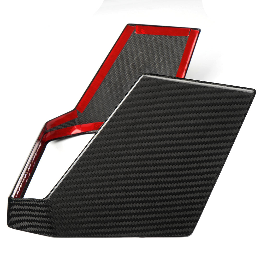 For Tesla Cybertruck 2024 2025 Dry Carbon Fiber Rear Display Lower Frame Panel Trim, Interior Accessories