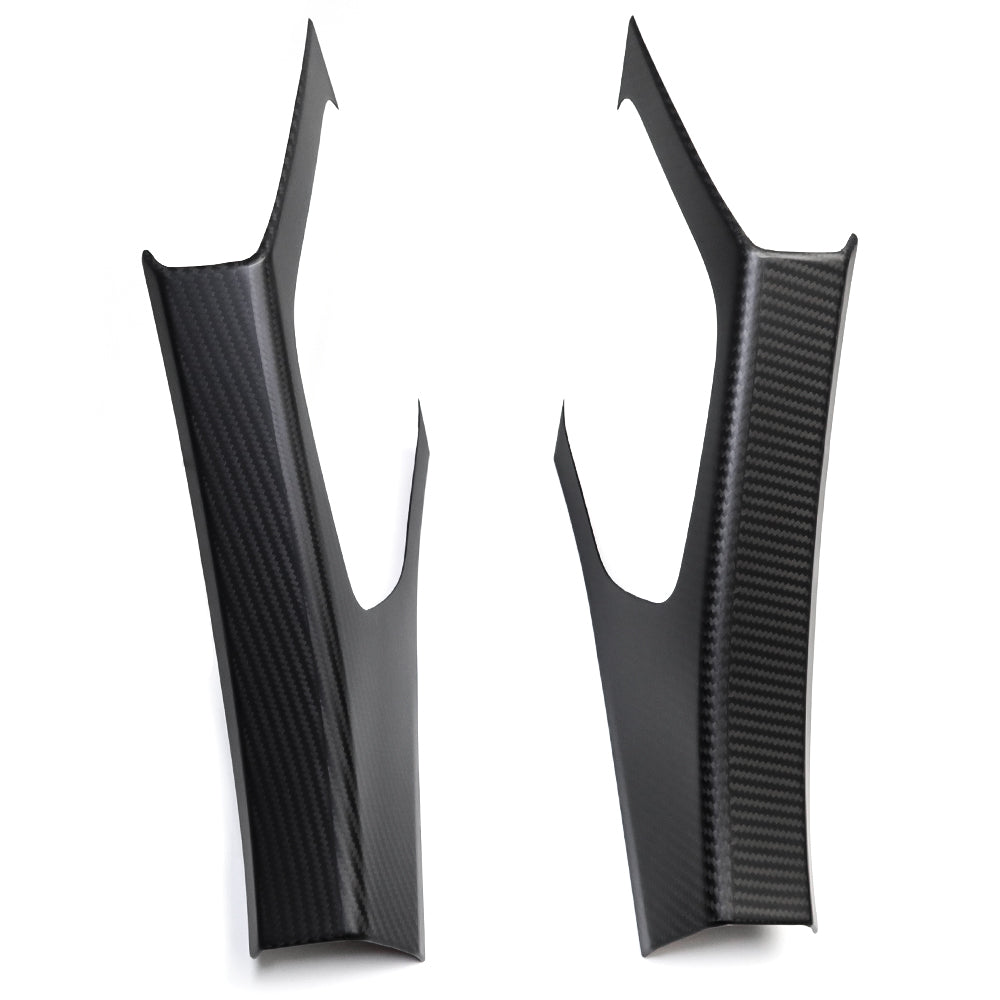 For Chevrolet Corvette C8 Stingray Z06 Z51 2020+ Interior Upper Door Sill Panel Cover Dry Carbon Fiber Car Accessories