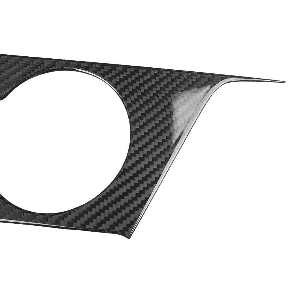 Real Carbon Fiber Center Control Water Cup Holder Frame Trim For Genesis G70 Prestige IK Sport Advanced 2017 - 2025