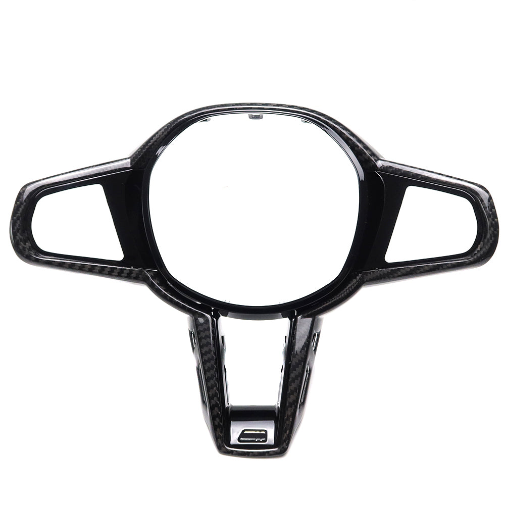 Dry Carbon Fiber Steering Wheel Cover Panel Trim For BMW 2 3 4 Series M3 M4 G20 G21 G22 G80 G81 2024 2025, Replaced Style