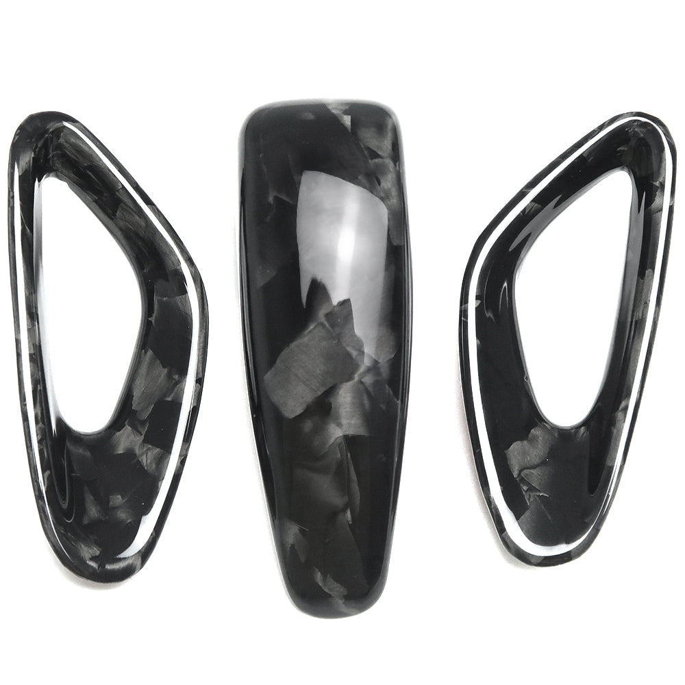 Dry Carbon Fiber 3PCS Gear Shift Knob Trim Covers For Lotus Emira AT I4 V6 Sports 2022 2023 2024 2025