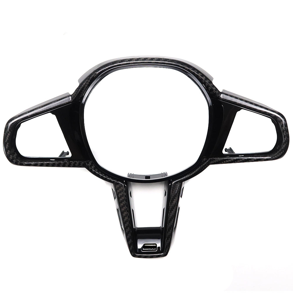 Dry Carbon Fiber Steering Wheel Cover Panel Trim For BMW 2 3 4 Series M3 M4 G20 G21 G22 G80 G81 2024 2025, Replaced Style