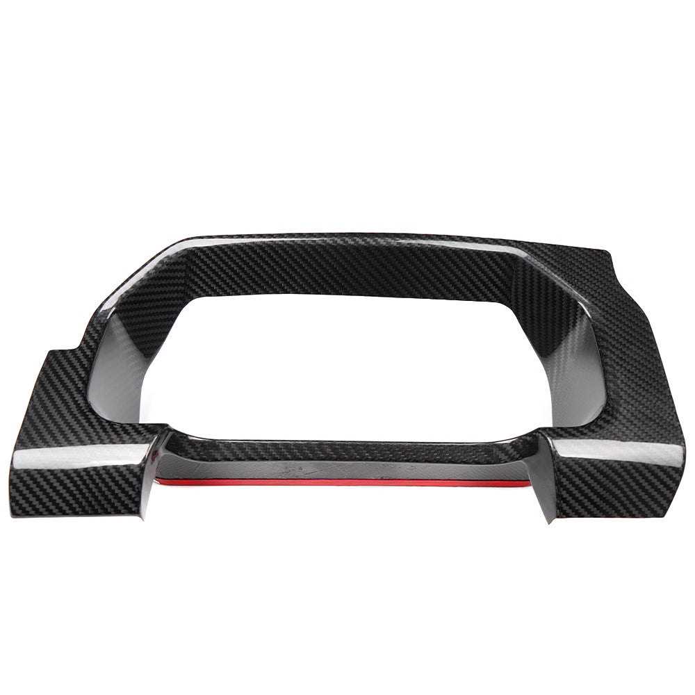 Real Carbon Fiber Speedometer Frame Instrument Cluster Cover For Ford F-150 F150 Raptor Lariat Limited XLT 2021-2024
