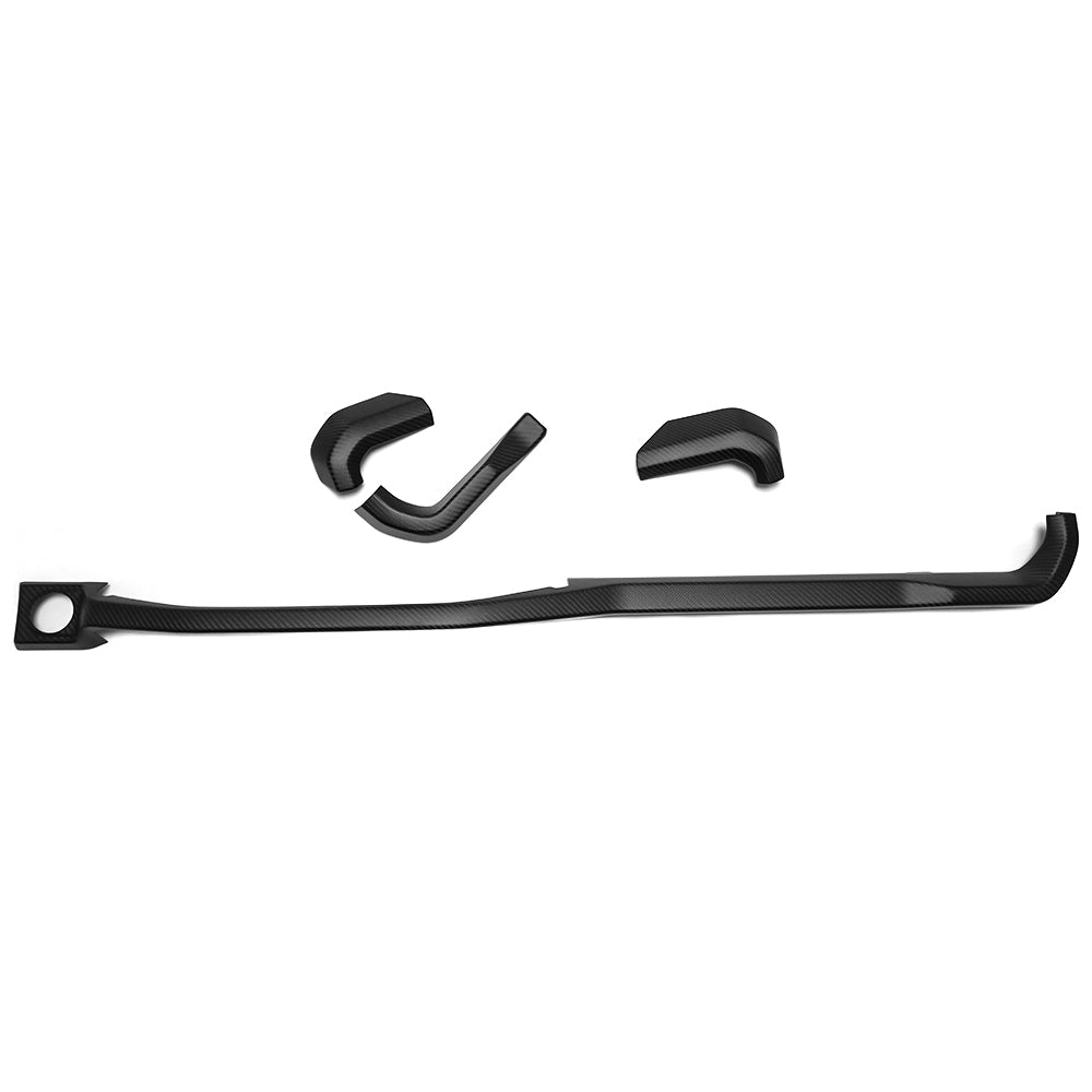 For Ford F-150 F150 F250 F350 Raptor Lariat Limited XLT 2021-2023 4Pcs set Dashboard Trim Cover Dry Carbon Fiber