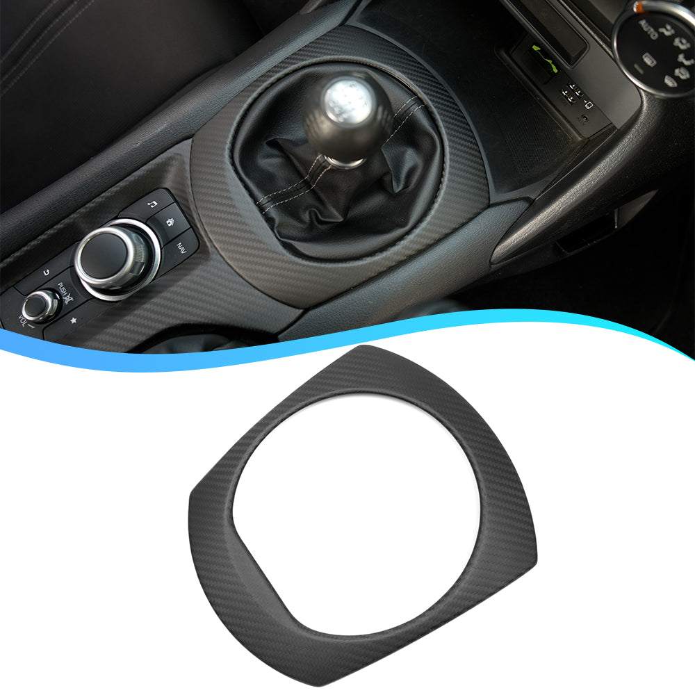 Real Carbon Fiber MT Center Console Gear Shift Frame Interior Accessories For Mazda MX-5 ND Miata Roadster 2016-2024