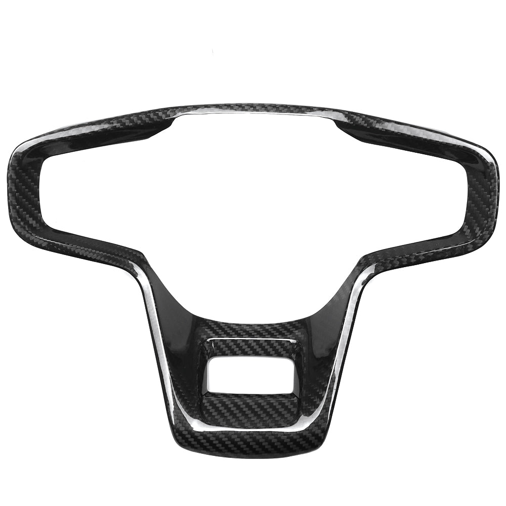 For Ford Bronco Outer Banks Raptor 2021+ Steering Wheel Bezel Frame Real Carbon Fiber Interior Accessories