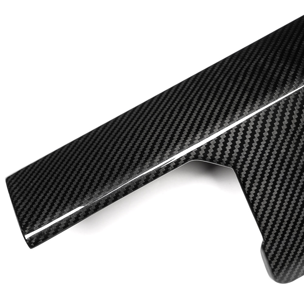 Dry Carbon Fiber Center Console Dashboard Panel Trim For Tesla Cybertruck 2024 2025, 2PCS Instrument Panel Moulding Decals