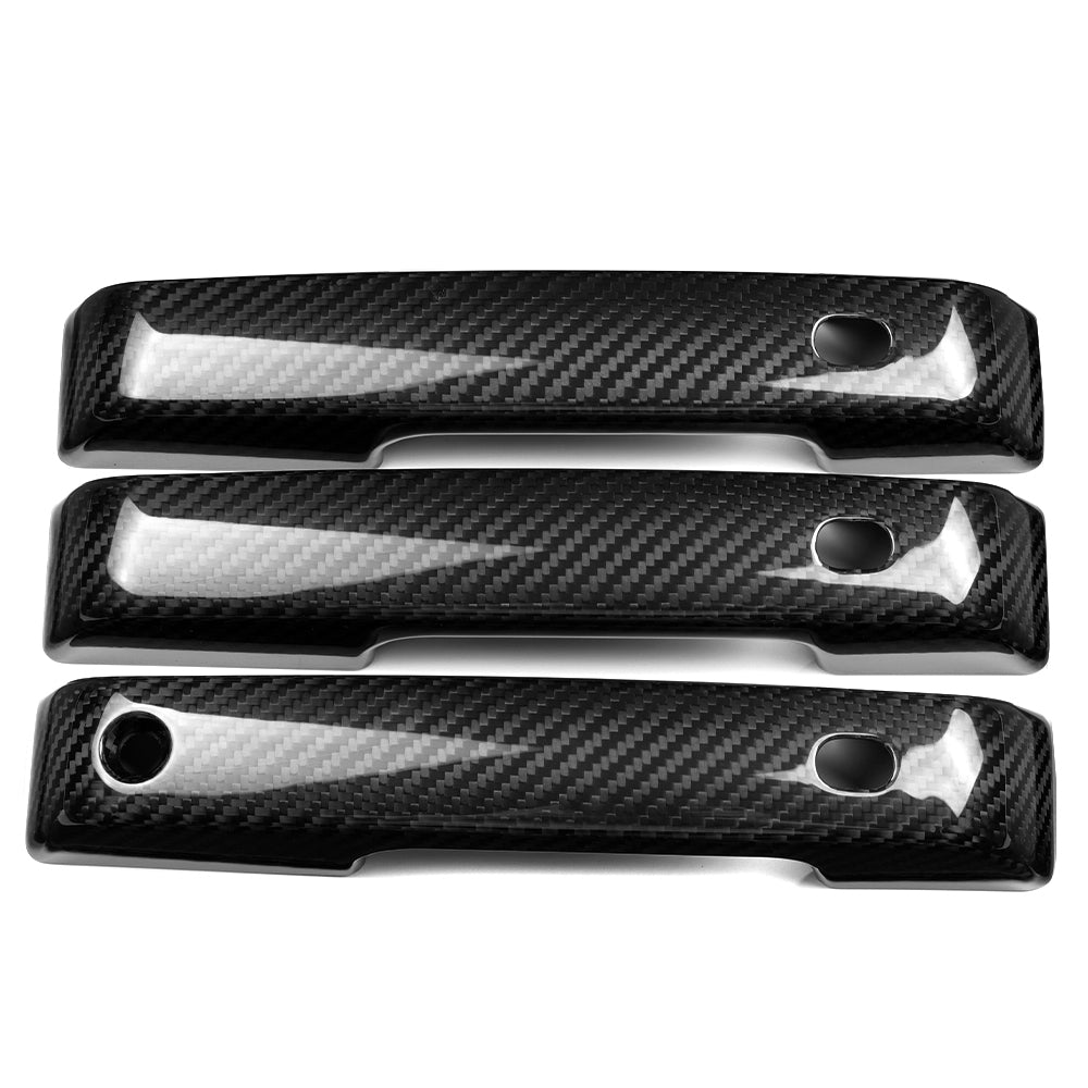Carbon Fiber Side Doors & Tailgate Handle Covers with Smart Holes For Bronco Raptor 2021+