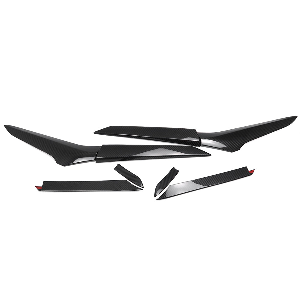 Dry Carbon Fiber Side Door Handle Spoiler Trims For Corvette C8 Z06 2020-2025, Carbon Sticker