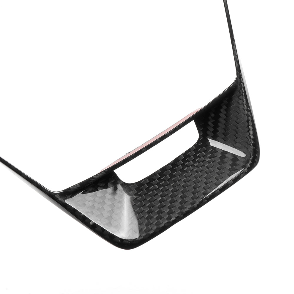 Real Dry Carbon Fiber Steering Wheel Trim Cover 3PCS For Tesla Cybertruck 2024 2025
