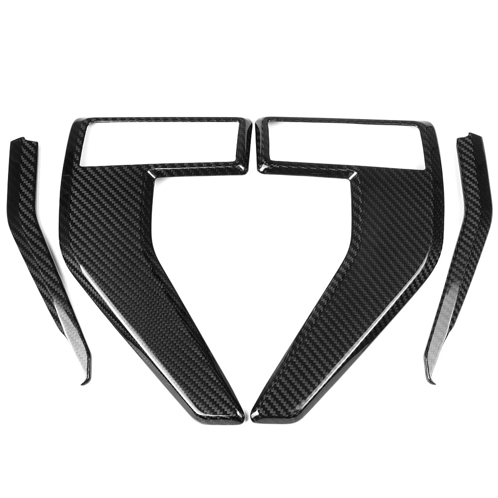 Real Carbon Fiber Side Fender Air Vent Cover Trim For Ford F150 F-150 Platinum 2021-2024