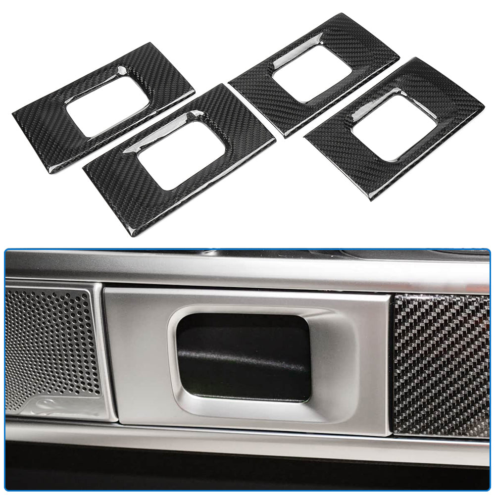Real Carbon Fiber Interior Door Handle Grab Trim For Mercedes Benz G Class G500 G63 W463A W464 2019-2025