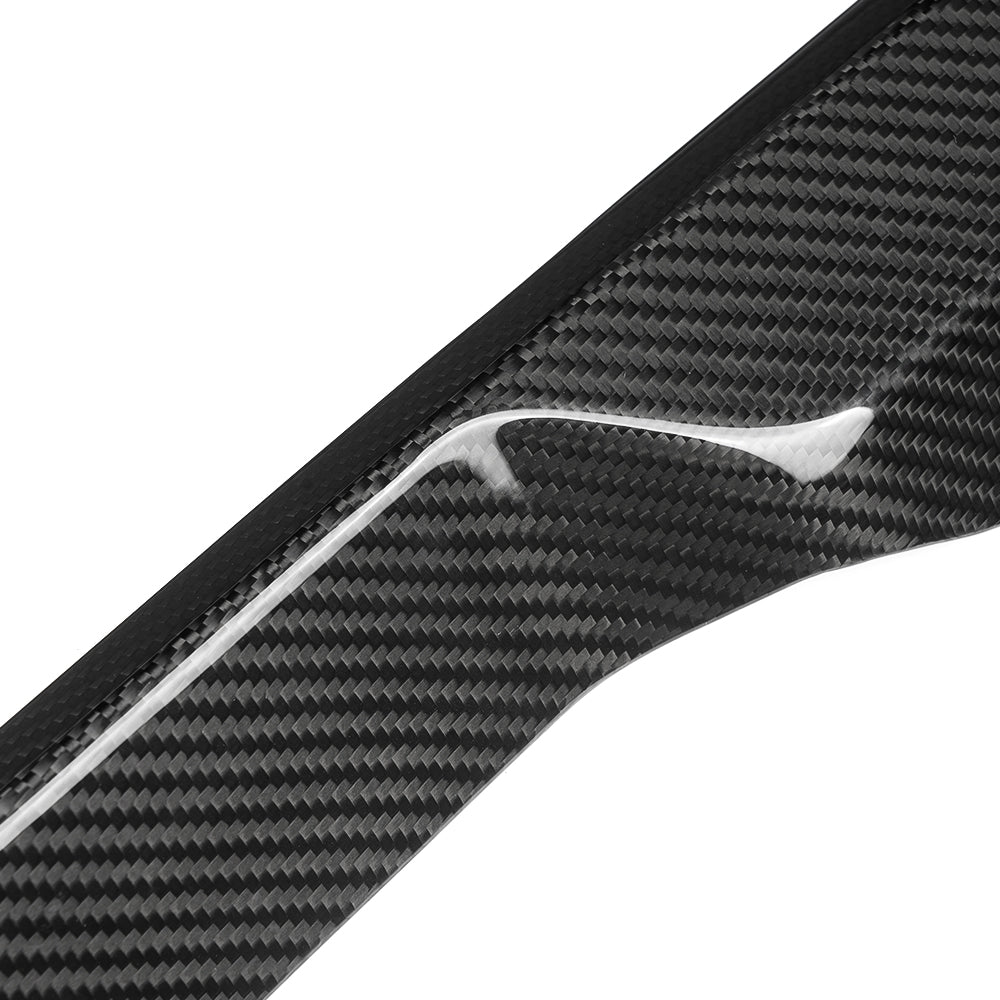 Real Dry Carbon Fiber Console Dashboard Panel Trims For Ford Bronco Badlands Wildtrak Outer Banks Heritage Edition 2021-2025