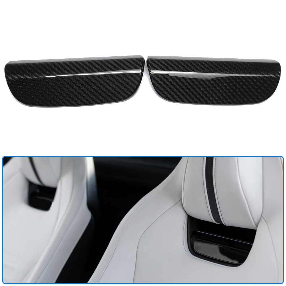 Genuine Carbon Fiber Seat Headrest Lower Trim Cover For Lotus Emira Sports Coupe V6 I4 2022 2023 2024 2025
