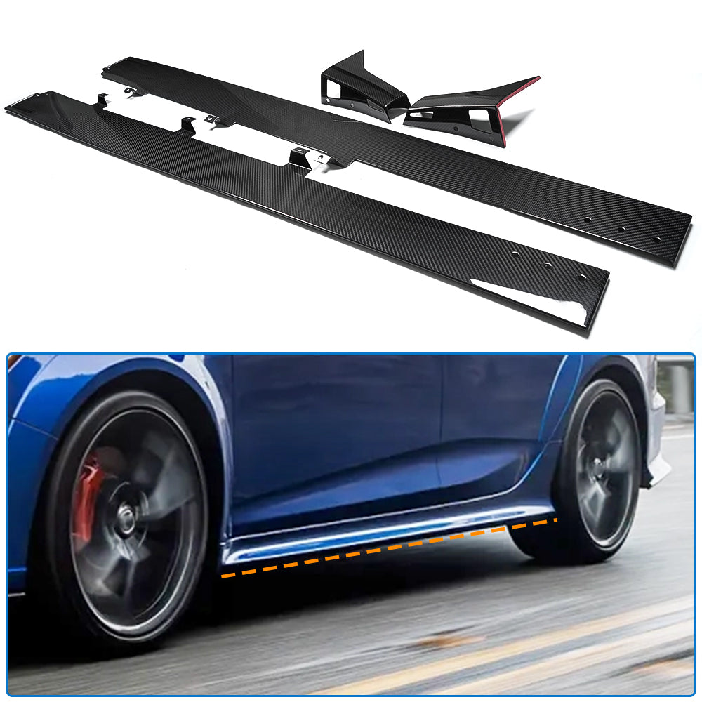 Real Carbon Fiber Side Skirts For Acura Integra Type S 2023 2024 2025, Car Rocker Panels, Exterior Trim