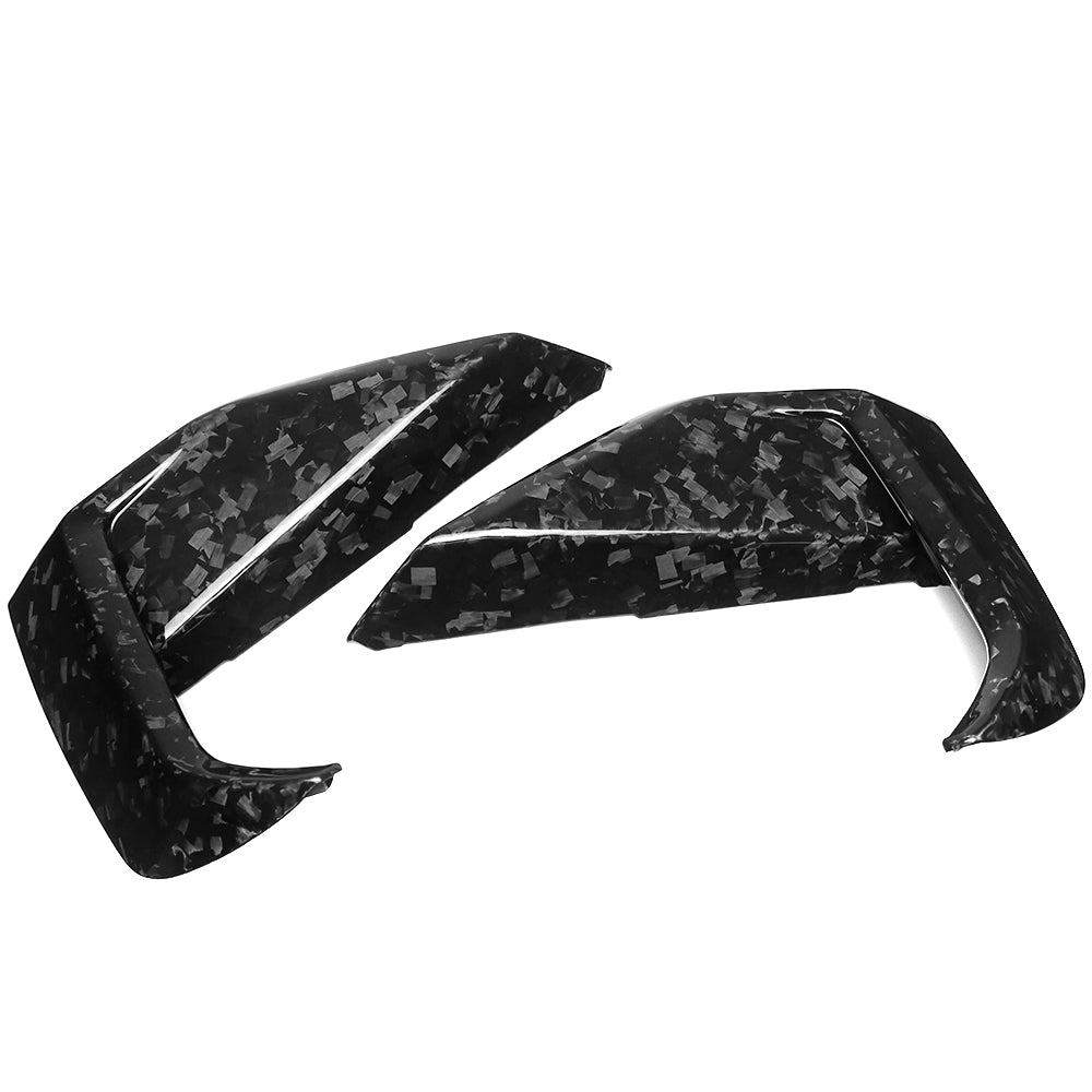 For Mustang S650 GT Front Bumper Side Air Vent Trims Cover Dry Carbon Fiber