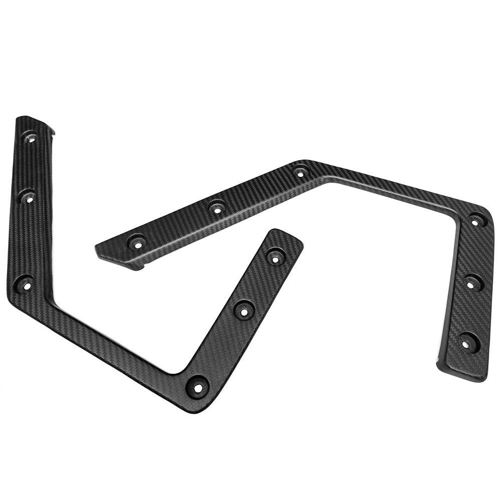 Genuine Carbon Fiber Front Door Storage Pocket Trim Frame For Ford Bronco Raptor Wildtrak Outer Banks 2021 2022 2023 2024 2025