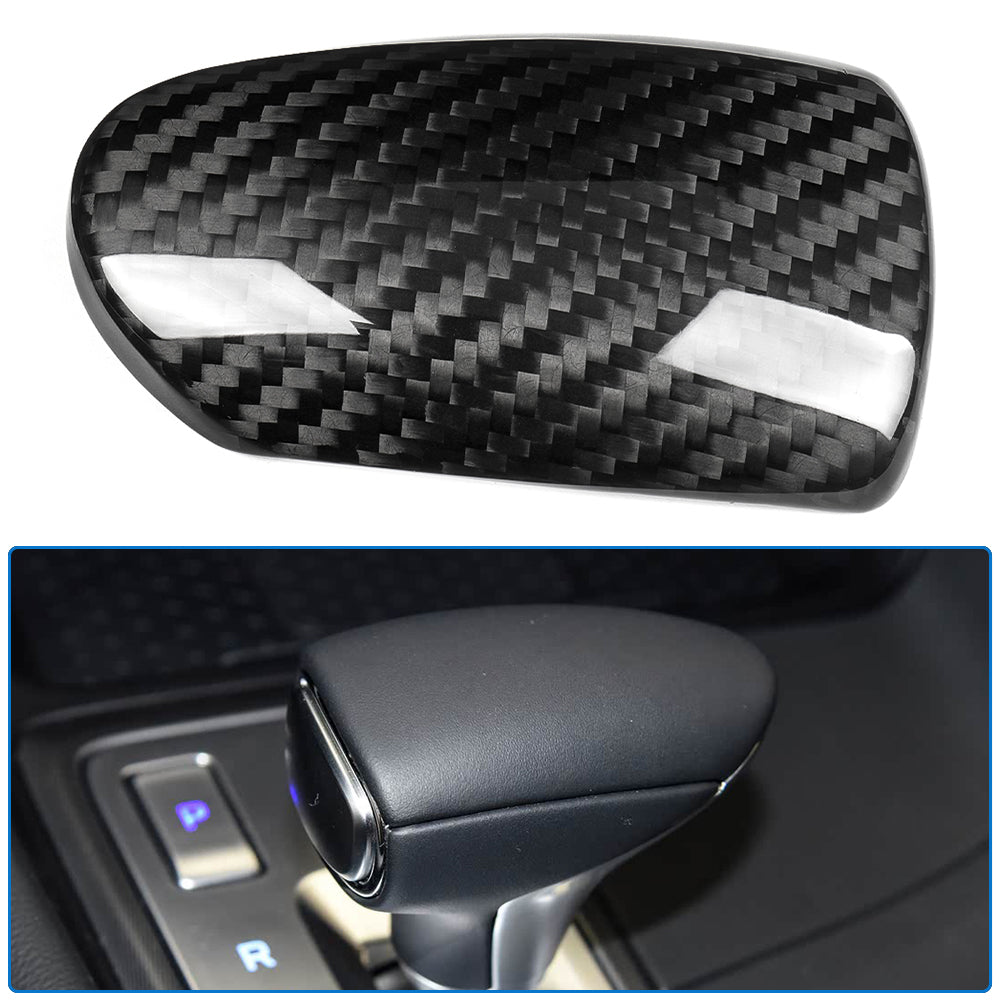 Real Carbon Fiber Gear Shift Knob Cover Trim For Genesis G70 Prestige IK Sport Advanced 2017 - 2025