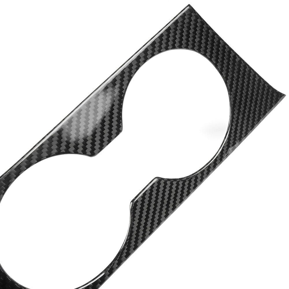 Real Carbon Fiber Center Control Water Cup Holder Frame Trim For Genesis G70 Prestige IK Sport Advanced 2017 - 2025