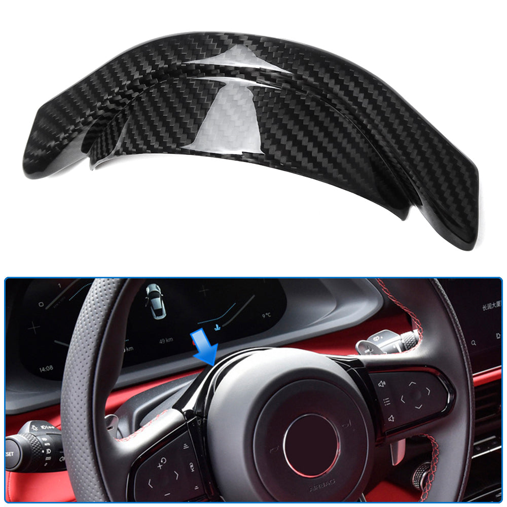 Dry Carbon Fiber Steering Wheel Cover Trim For Lotus Emira I4 V6 GT4 2022 2023 2024 2025