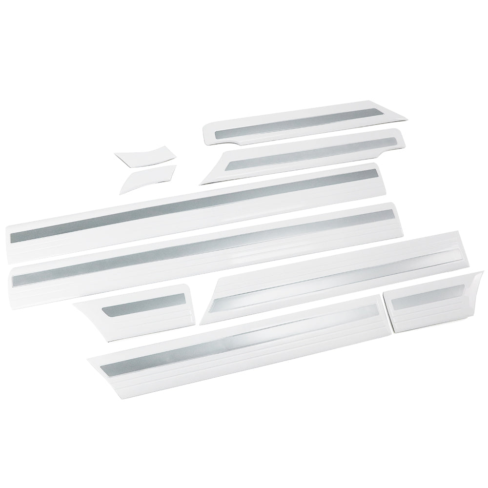 10PCS Car Door Side Molding Covers Trim For Land Cruiser LC100 J100 1998-2007, Chrome Trim