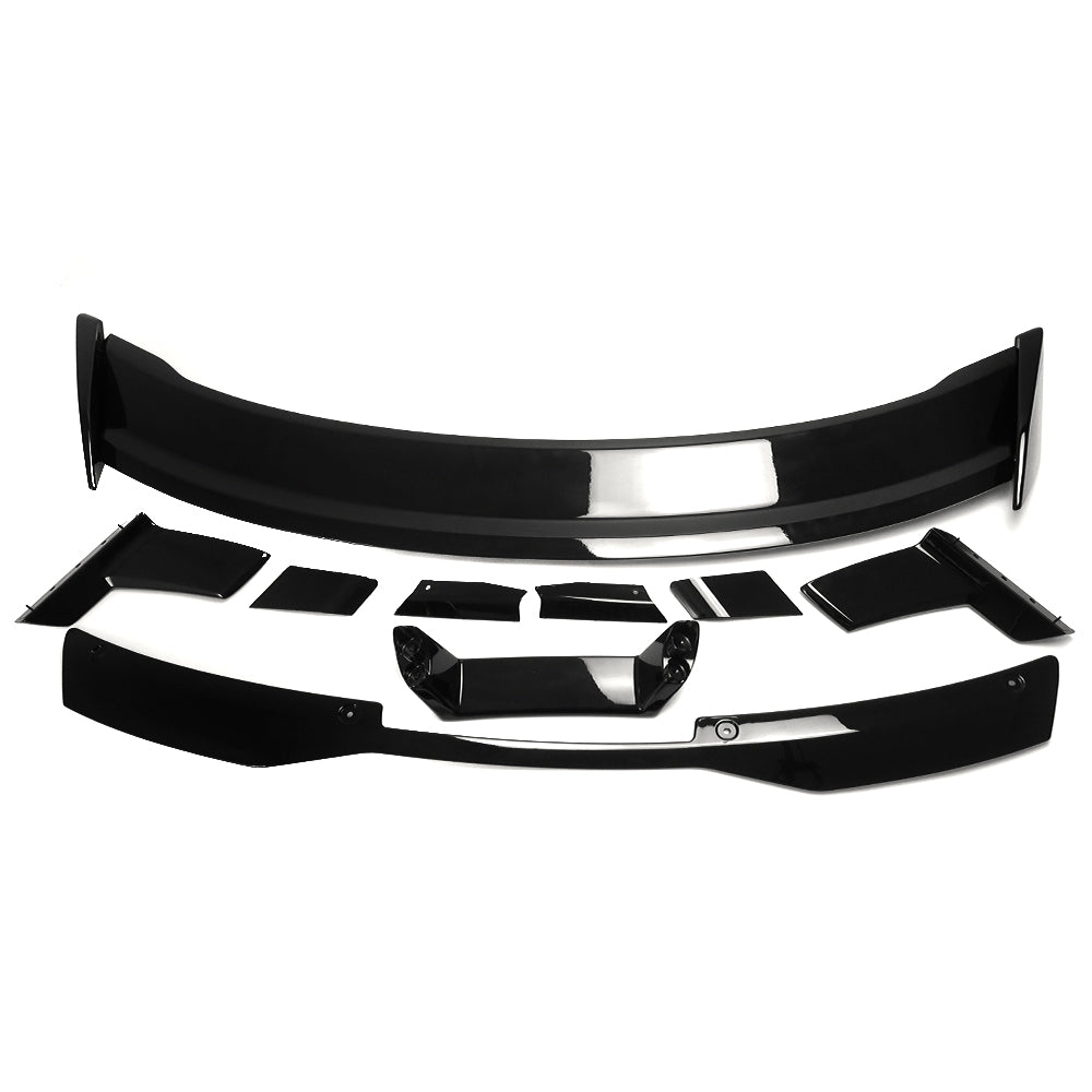 For Ford Mustang GT EcoBoost S550 Shelby GT350 2015-2023 V8 Rear Trunk Spoiler Splitter ABS