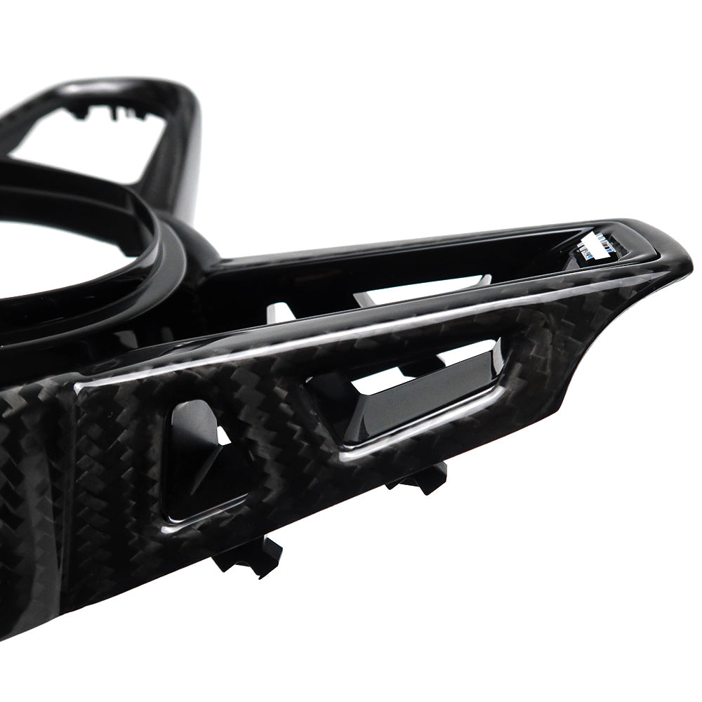 Dry Carbon Fiber Steering Wheel Cover Panel Trim For BMW 2 3 4 Series M3 M4 G20 G21 G22 G80 G81 2024 2025, Replaced Style
