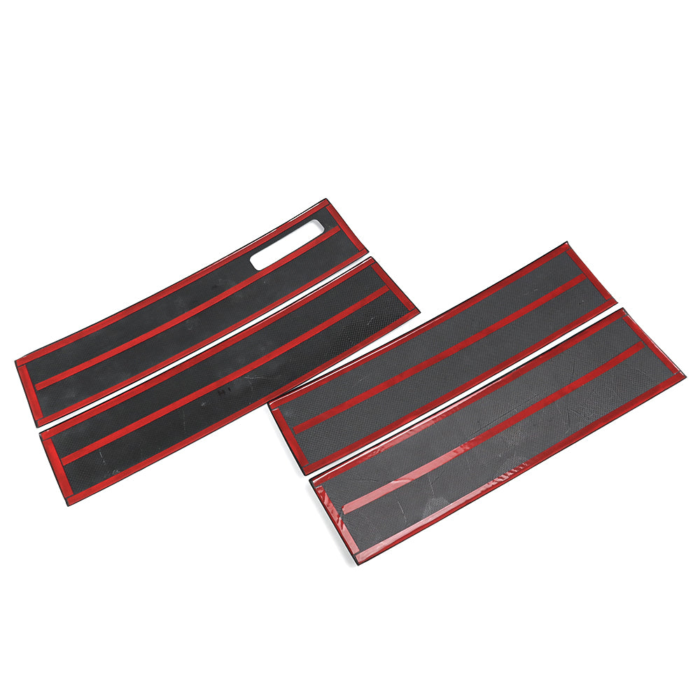 Genuine Carbon Fiber Exterior Window B Pillar Panel Trim For Ford F150 Raptor Limited Lariat XLT 2021 2022 2023 2024 2025