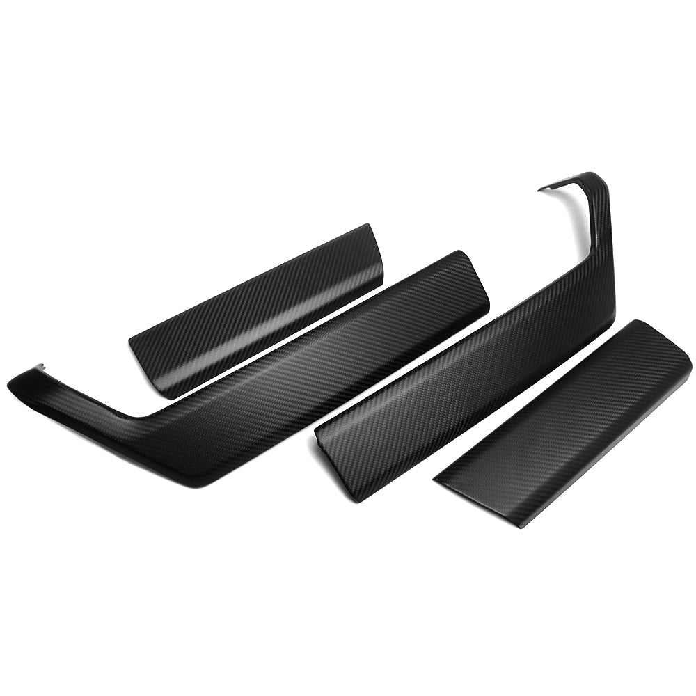DRY Carbon Fiber Inner Door Armrest Handle Trim Cover For Ford F150 Raptor Platinum Lariat Tremor Limited King Ranch XL XLT 2021 2022 2023 2024 2025