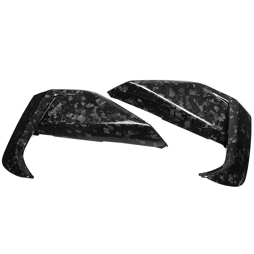For Mustang S650 GT Front Bumper Side Air Vent Trims Cover Dry Carbon Fiber
