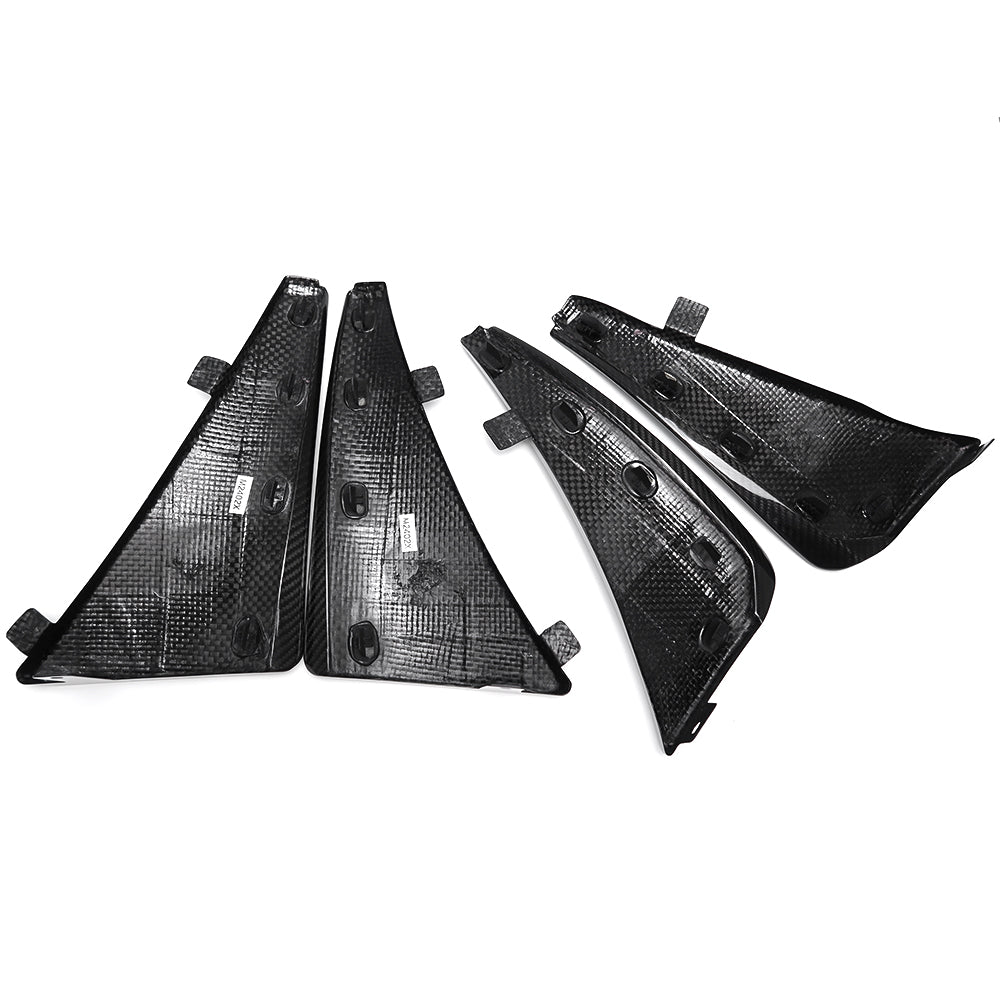 Carbon Fiber Mudguard Fender Trim For Corvette C8 Stingray Coupe Convertible Z51 E-Ray 2020-2025, Front & Rear Wheel Mud Flaps Splash Guard