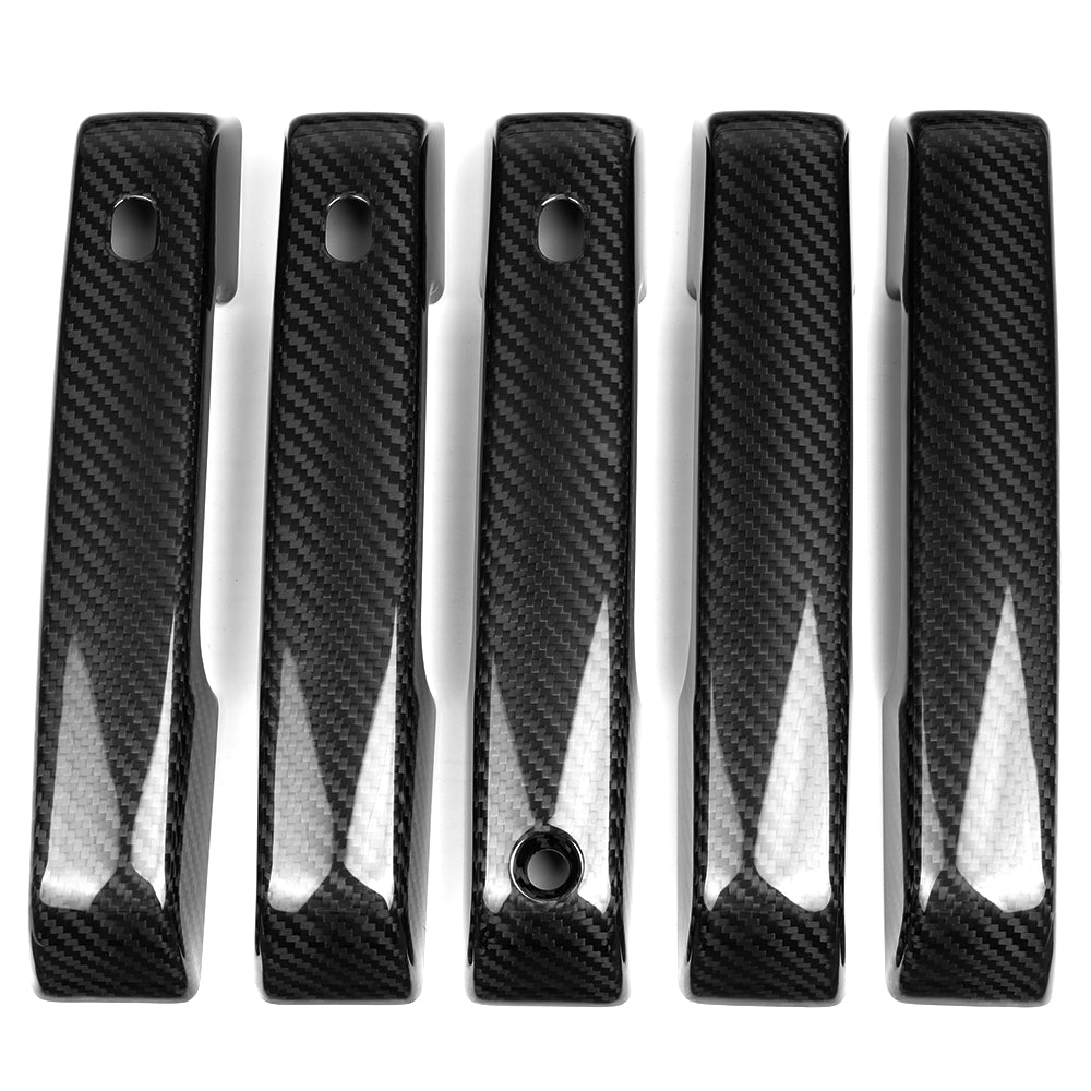 Carbon Fiber Side Doors & Tailgate Handle Covers with Smart Holes For Bronco Raptor 2021+