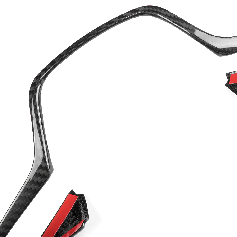 Dry Carbon Fiber Steering Wheel Trim Covers For Genesis G70 Prestige IK Sport Advanced 2017 - 2025, Steering Wheel Bezel, Steering Wheel Lower part Trim