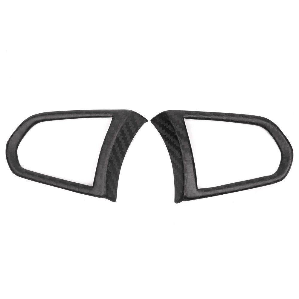 Real Carbon Fiber Steering Wheel Button Cover Trim For Lotus Emira I4 V6 2022 2023 2024 2025