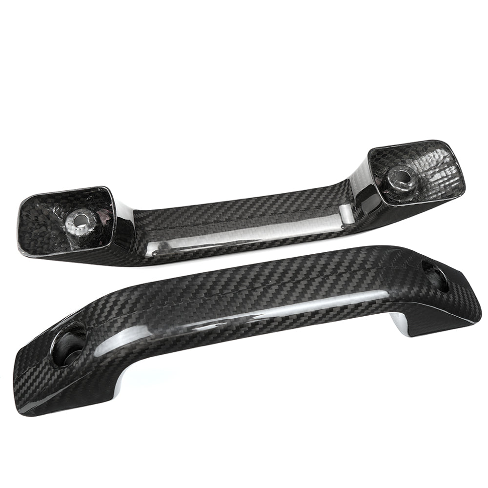 Carbon Fiber Replacement Rear Grab Handles Covers For Ford Bronco Raptor Wildtrak 2021-2024