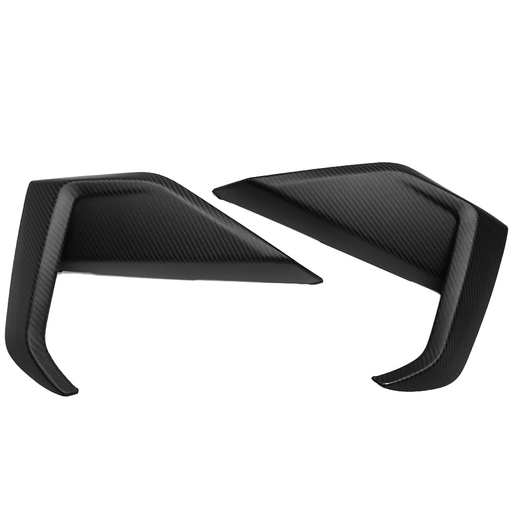 For Mustang S650 GT Front Bumper Side Air Vent Trims Cover Dry Carbon Fiber