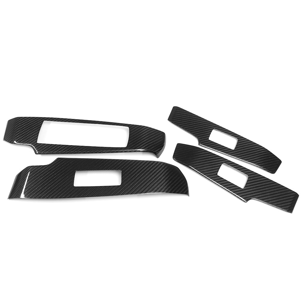 Real Carbon Fiber Door Window Lock Button Cover Interior Accessories For Lexus IS200 250 300 350 F Sport 2021+