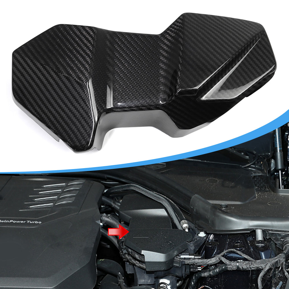 Genuine Dry Carbon Fiber Engine ECU Battery Cover Trim For BMW G20 G21 G22 G23 G26 G42 M240i M340i M440i G80 G81 B58 B48 Models 2021-2025