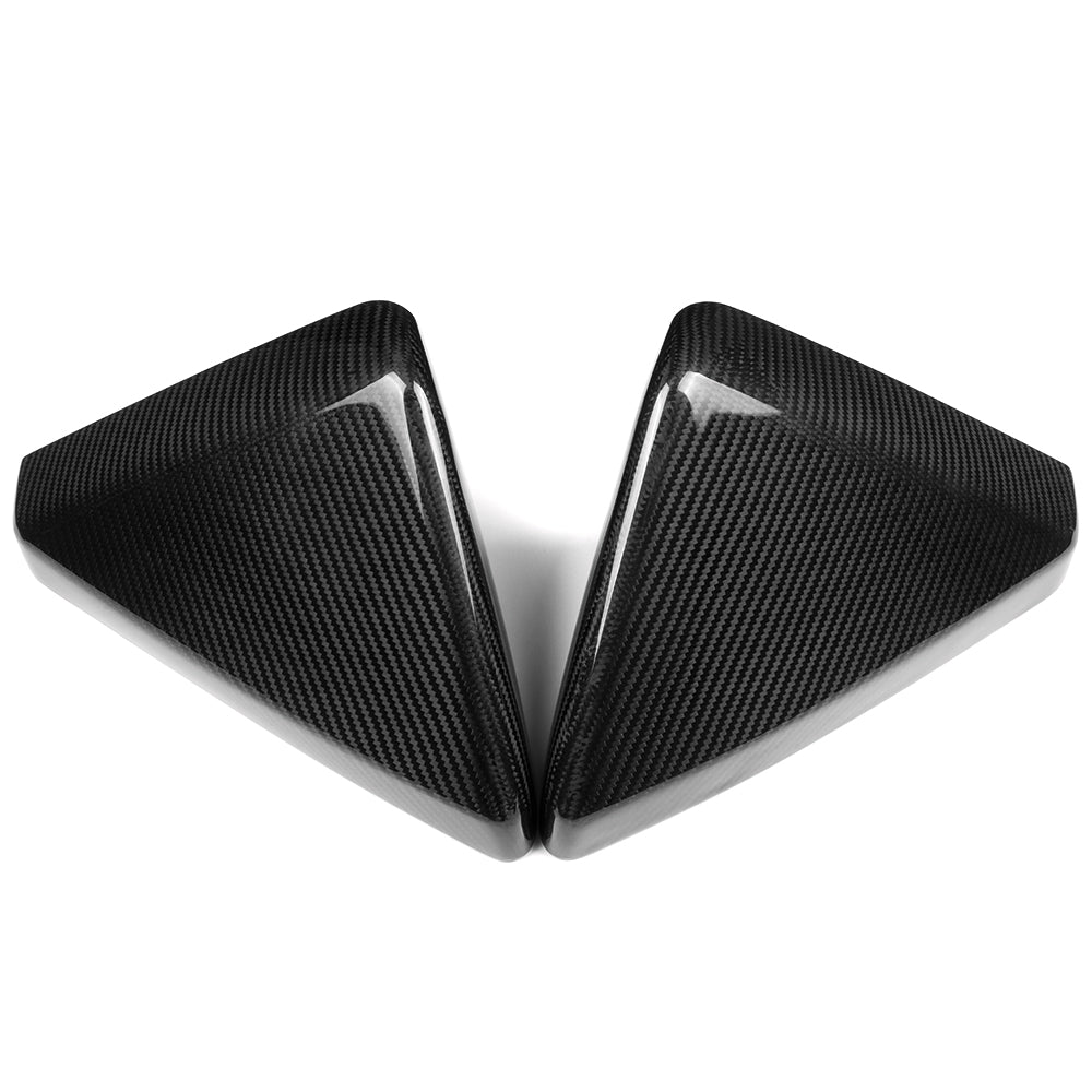 For Tesla Cybertruck 2024 2025 Rearview Mirror Cover Cap Trim, Genuine Dry Carbon Fiber