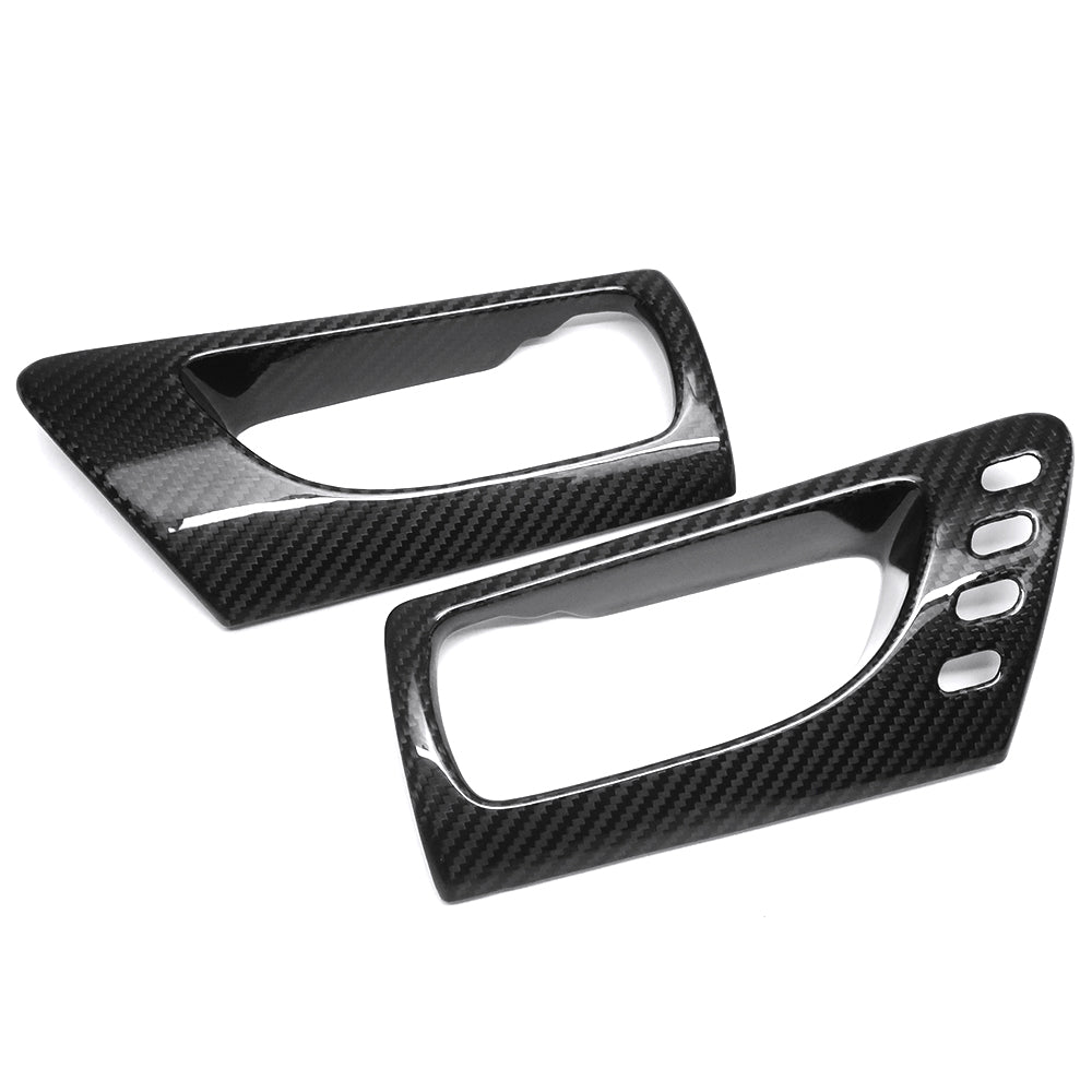 Real Carbon Fiber Front Rear Inner Door Handle Panel Cover Interior Accessories For Lexus IS300 IS350 IS500 F SPORT 2014-2024