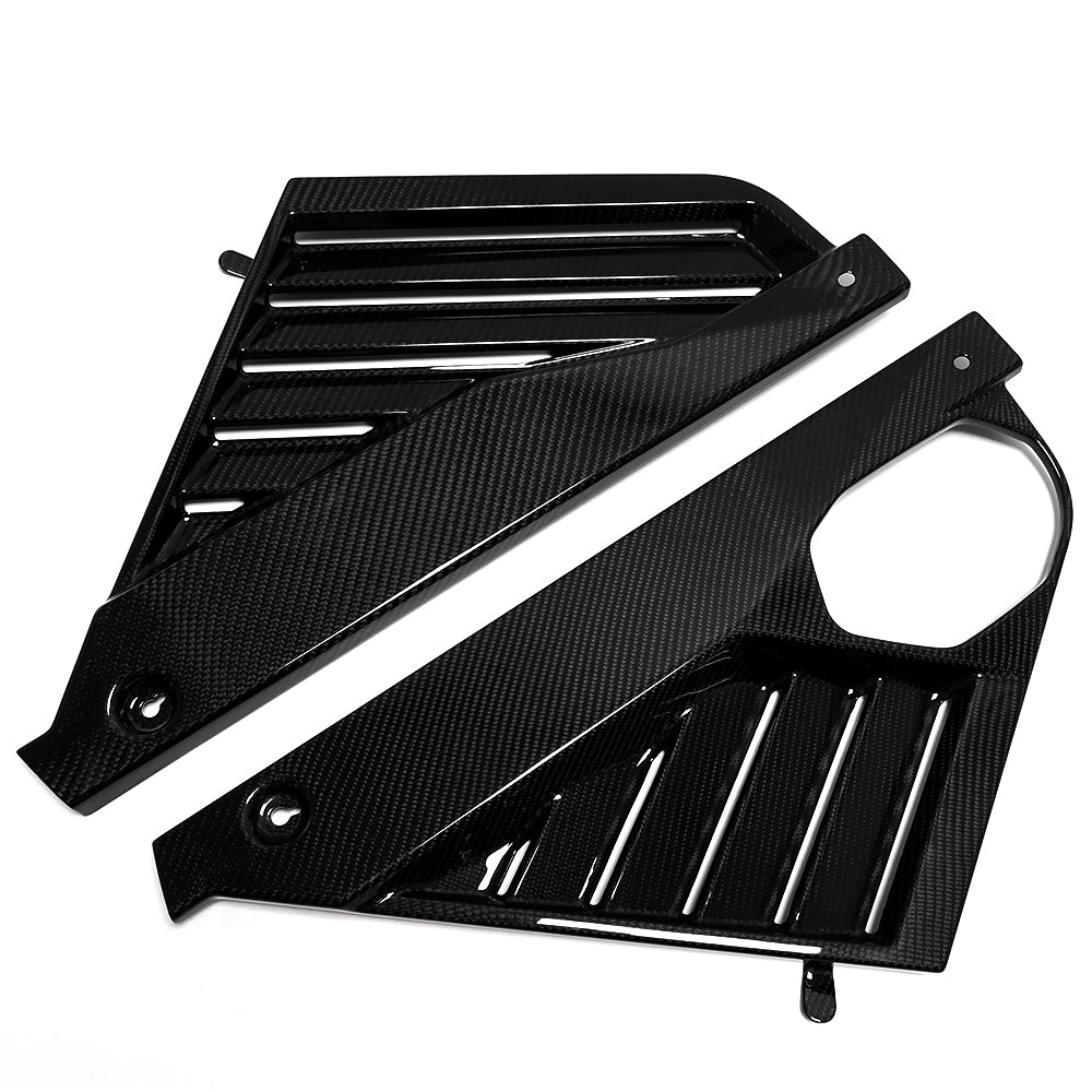 For Corvette C8 Coupe Z51 Z06 Stingray 2020-2023 Replacement Engine Hood Panel X-Brace X Strut Engine Bay Side Panel Appearance Dry Carbon Fiber Car Accessories