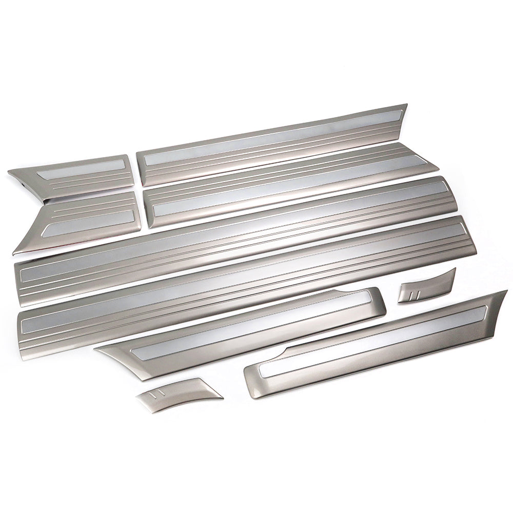 10PCS Car Door Side Molding Covers Trim For Land Cruiser LC100 J100 1998-2007, Chrome Trim