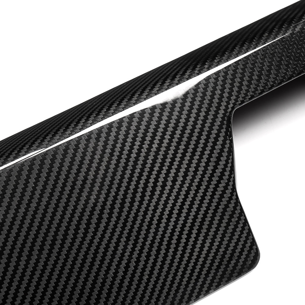 Dry Carbon Fiber Center Console Dashboard Panel Trim For Tesla Cybertruck 2024 2025, 2PCS Instrument Panel Moulding Decals