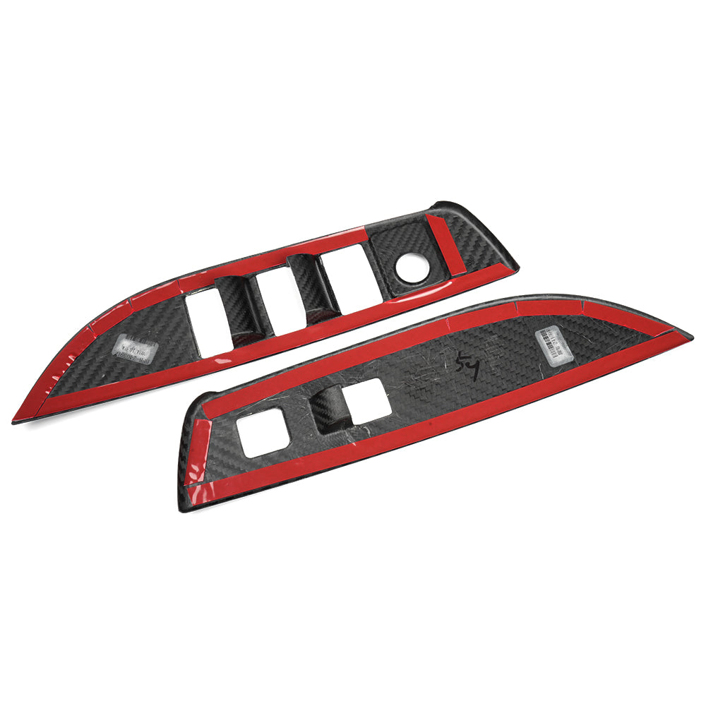 Dry Carbon Fiber Window Lift Switch Panel Cover Trim For Toyota GR Corolla GZEA14 2023 2024 2025