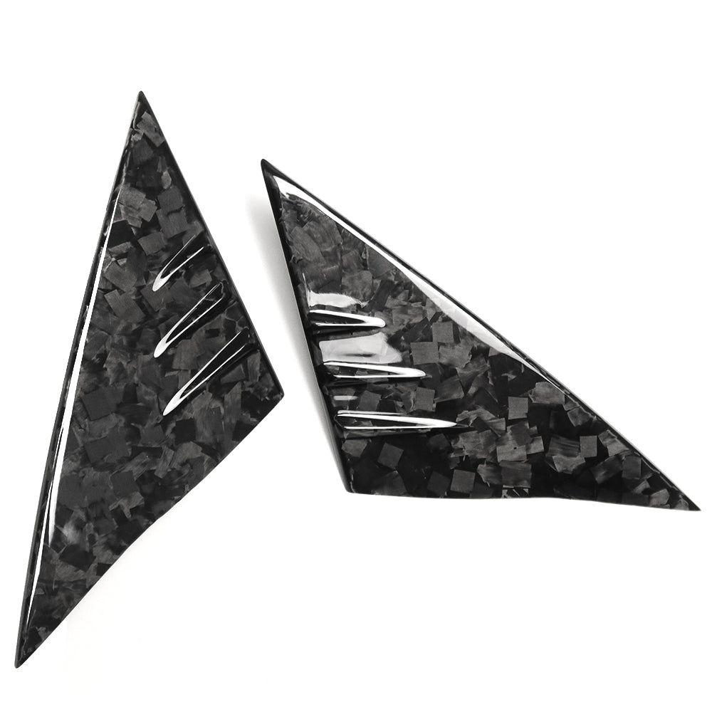 For Tesla Model 3 2019+ Front Window A Pillar Triangle Panel Cover Dry Carbon Fiber Exterior Accessories